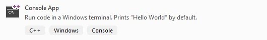 Console App (.NET Framework) template.